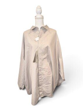 Fear Of God Essentials Oversized Beige Poplin Shirt XXL New With Tags